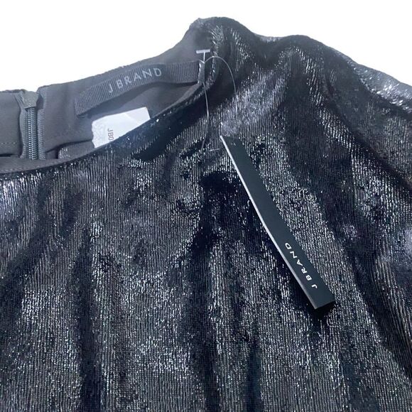 J Brand Black Daisy Short Sleeve Velvet Blouse - Picture 5 of 8